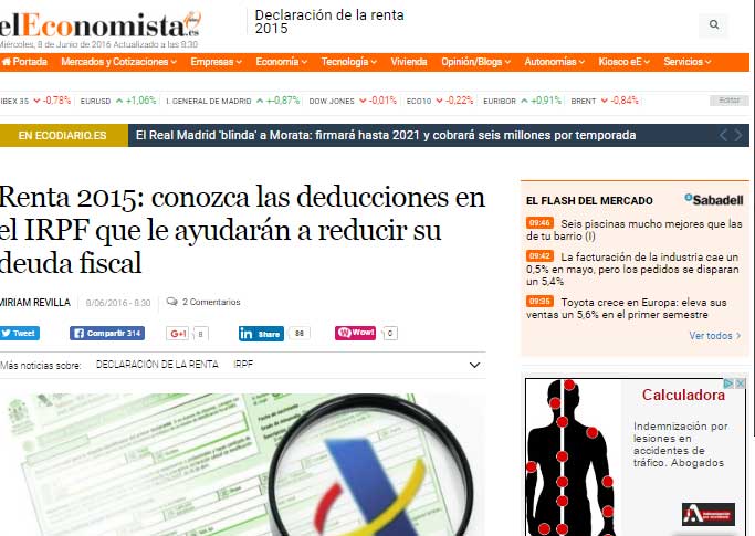 Renta 2015: conozca las deducciones en el IRPF que le ayudarán a ...